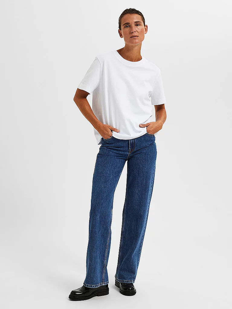 SELECTED FEMME T-Shirt Boxy Fit SLFESSENTIAL weiss   XS damen 2
